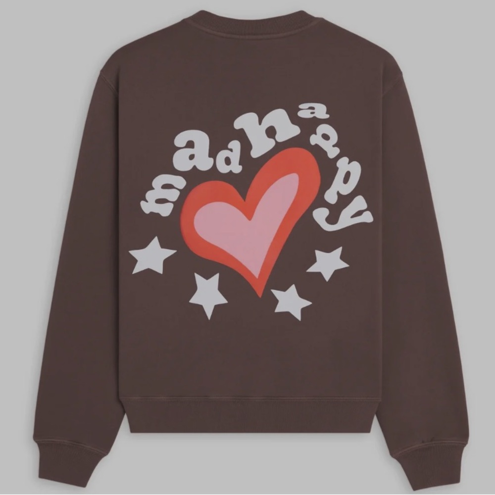 Small - EUC - Madhappy -  Brown Heart Crewneck
